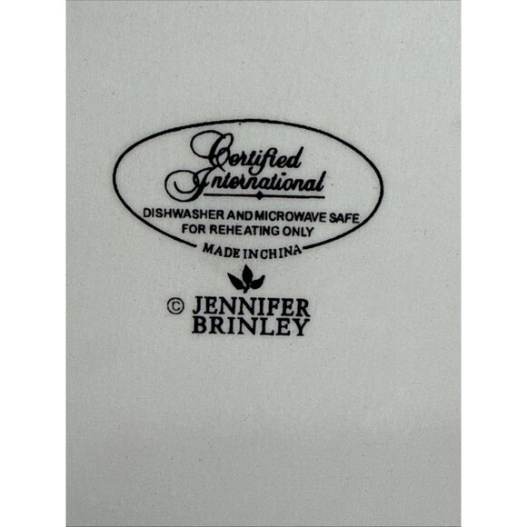 2 Butterfly by Certified international /Jennifer Brinley Square Salad Plate 8.5' - Picture 5 of 8